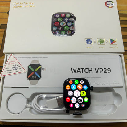 VP29 Smartwatch 5G LTE SIM 256GB Storage 4G/5G Network GPS WiFi 2.29 Inch AMOLED Display 8MP Rotary Camera Android Smart Watch