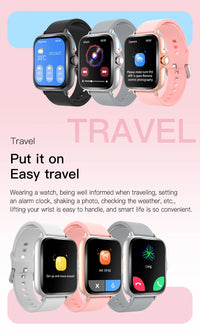 Ny 2025 Smart Watch Full Touch Display BTCall Sports Monitoring för Android & iPhone 1,83 tums kiselgel band mänkvinnor smartwatch