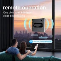 Robot Window cleaner,Dual Water Spray,Smart Memory,High Vacuum Suction, Laser Sensor, Home Wall Glass Cleaning Robot
