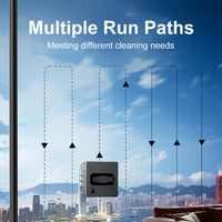 Robot Window cleaner,Dual Water Spray,Smart Memory,High Vacuum Suction, Laser Sensor, Home Wall Glass Cleaning Robot