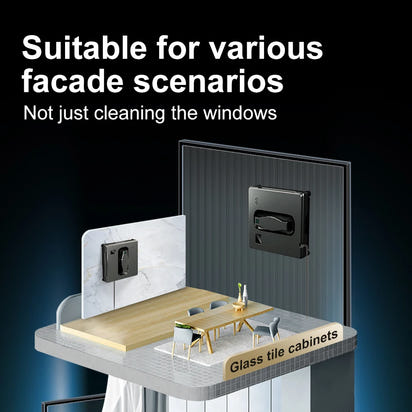 Robot Window cleaner,Dual Water Spray,Smart Memory,High Vacuum Suction, Laser Sensor, Home Wall Glass Cleaning Robot
