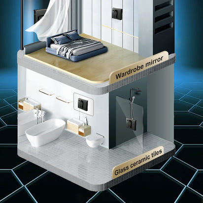 Robot Window cleaner,Dual Water Spray,Smart Memory,High Vacuum Suction, Laser Sensor, Home Wall Glass Cleaning Robot