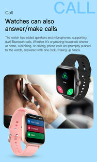 Ny 2025 Smart Watch Full Touch Display BTCall Sports Monitoring för Android & iPhone 1,83 tums kiselgel band mänkvinnor smartwatch