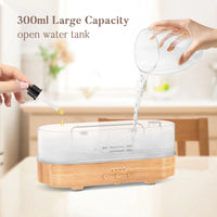 Flame Aromatic Aroma Diffuser 300ml USB Household Air Humidifier With Cool Mist Colorful Desktop Purifier Bedroom