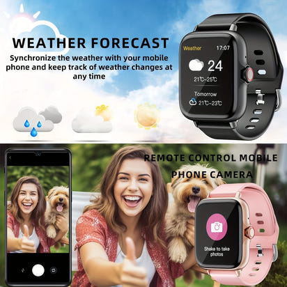 Ny 2025 Smart Watch Full Touch Display BTCall Sports Monitoring för Android & iPhone 1,83 tums kiselgel band mänkvinnor smartwatch