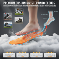 1/2/4pairs Latex Sport Insoles Soft High Elasticity Shoe Pads Orthotic Breathable Shock Absorption Cushion Arch Support Insole