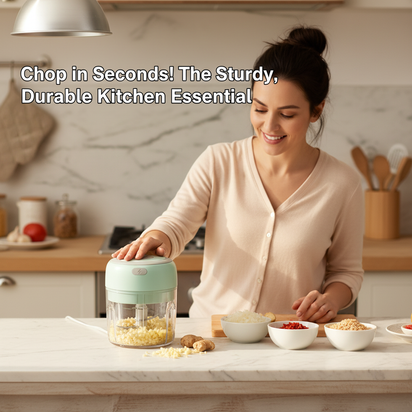 250ML Stainless Steel Electric Garlic Chopper Sturdy Durable Garlic Ginger Kitchen Shredder Mini Tool Food Chopper