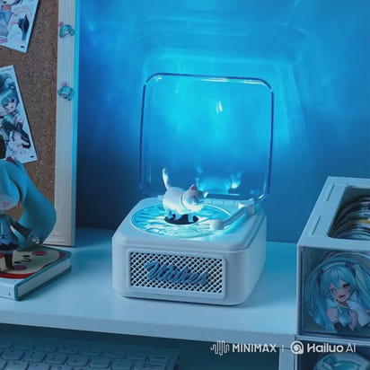 Retro Bluetooth-högtalare Mini trådlös stereo med omgivande ljus subwoofer inbyggd vitbrus vinylskivspelare