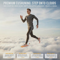 1 par Latex Sportinlägg Mjuka Högelastiska Skoskydd Ortopediska Andningsbara Stötdämpande Kudde hålfotsstöd Inläggssula